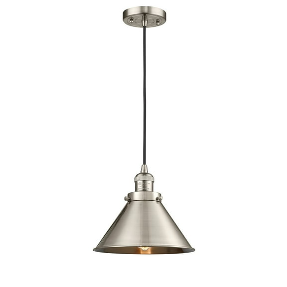 Innovations Lighting 201C Briarcliff Briarcliff 1 Light 10" Wide Mini Pendant - Nickel