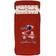thumbnail image 4 of Serafina Home Valentine Hand Towel: Red with Bike with Hearts Embroidery, 100% Cotton, 4 of 6