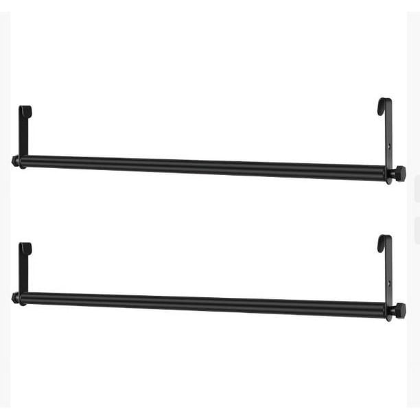 Barra de acero al carbono para armario: barra extensible para colgar ropa, resistente, con estantes de alambre de 40 cm.