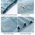 thumbnail image 7 of XEGLSBU Jeans for Girls 12-14 Denim Girls Denim Bottom Pants with Handmade Bow Applique and Rhinestone Embellishment Casual Wear Blue Size 13-14 Years, 7 of 7