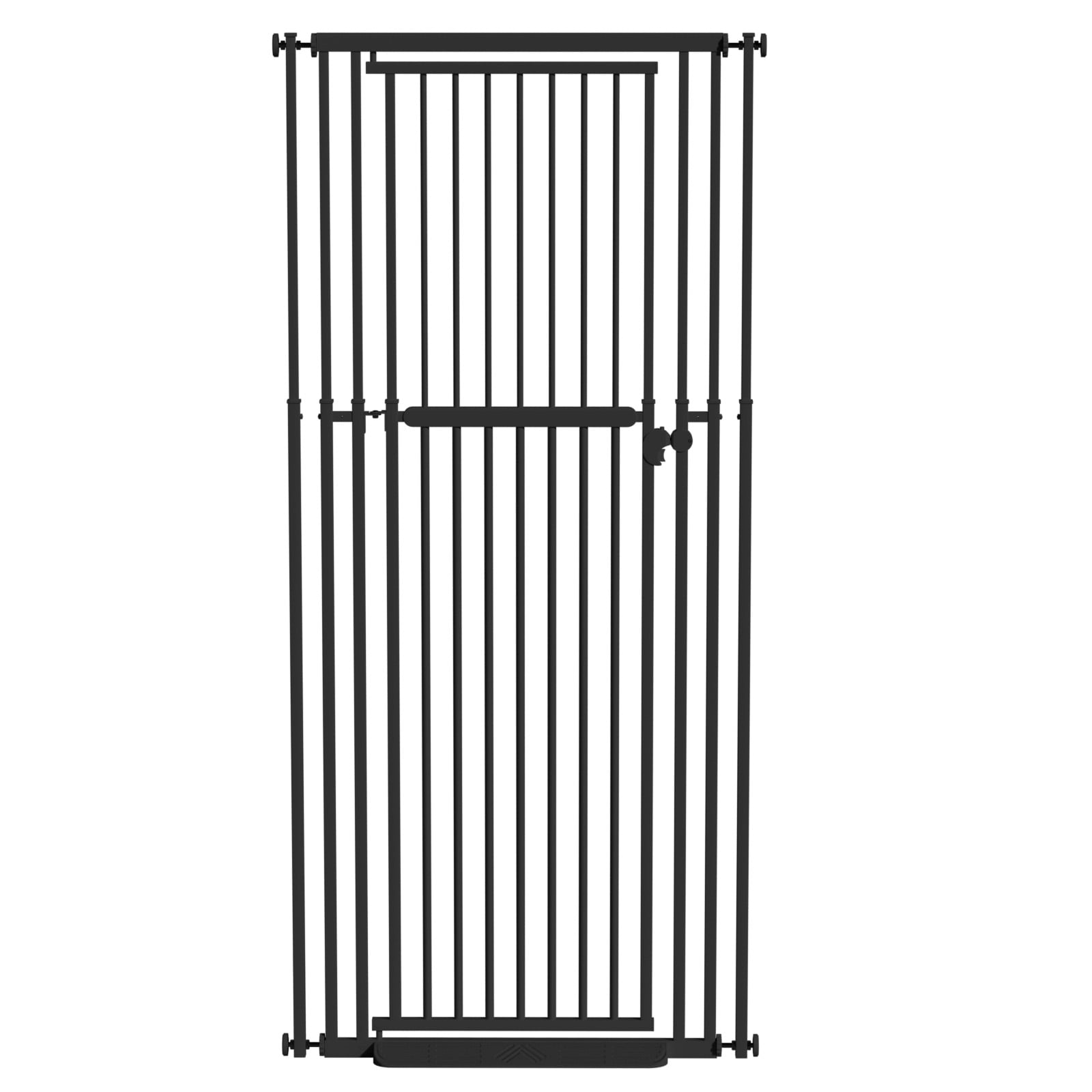 YUFU 47"-87" Extra Tall Pet Gate Metal Safety Gates 27.5"-31.5" Adjustable Width Adjustable Height For Cats Pressure Mounted