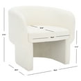 thumbnail image 3 of SAFAVIEH Couture Kellyanne Modern Boucle Solid Accent Chair, Ivory, 3 of 14