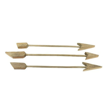 Reclaimed Heart Pine - Millwood Pines Yeldell Natural Reclaimed Wood Arrows 3 Piece Sculpture Set