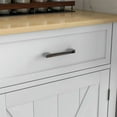 thumbnail image 5 of Demi Bonn 41" Rolling Kitchen Island with Drop Leaf, 2 Drawers, Wood Breakfast Bar, Adjustable Shelves for Dining Room Addition, White, 5 of 11