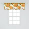 thumbnail image 2 of Flowers Window Valance, Music Themed Backdrop with Garden Scene Apricot Colors Floral Boho Pattern, Curtain Valance for Kitchen Bedroom with Rod Pocket, 54" X 18", Marigold Fern Green, by Ambesonne, 2 of 2