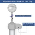 thumbnail image 6 of Heavy Duty Flagpole Accessories Set With 3Inch Anodized Ball 2Inch Truck Nylon Pulley For 1.6-2Inch Outdoor Flagstaffs, 6 of 10
