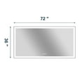 thumbnail image 2 of Resenkos 72x36 Inch Wall-to-Wall Rectangle LED Bathroom Mirror - Sleek Black Frame, Covers Large Spaces for Ultimate Convenience, Black​, 2 of 11