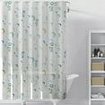 thumbnail image 6 of JilgTeok 1 Packs Bathroom Shower Curtain with Hooks Water-Proof Printed Bathroom Curtain Toilet Partition Curtain Punch Free, 6 of 9