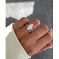thumbnail image 2 of vylahjewellery Luxury 10K Vermeil Yellow Gold Promise Day Ring Marquise Cut Engagement Ring Moissanite Hidden Halo Elegant Wedding Bridal Ring Set for Women, 2 of 4