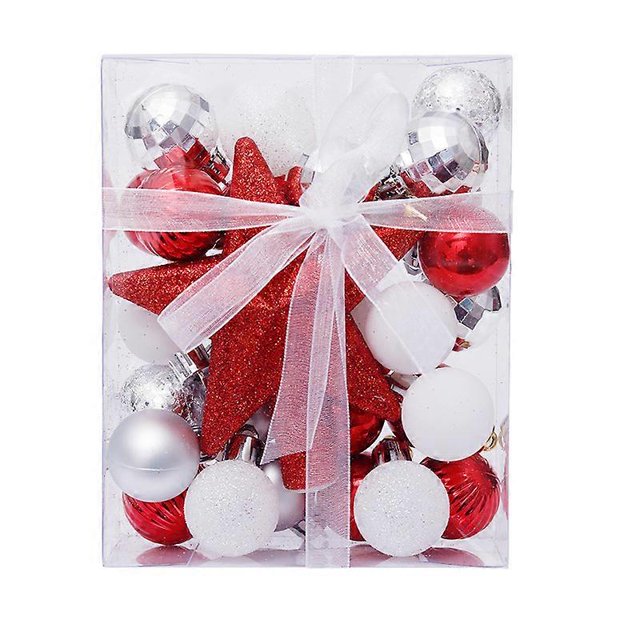 Paquete de 30 Bolas Navideñas Yashi Irrompibles 3.8 cm Adornos de Árbol de Navidad