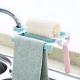 thumbnail image 4 of Estante organizador de esponja para fregadero de cocina | Almacenamiento compacto de plástico para jabón, paños de cocina, toallas | Diseño de drenaje de agua | Ahorro de espacio, duradero | 1 Pieza, 4 of 5