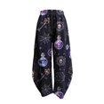 thumbnail image 4 of Bovemsi Flowy Pants for Women Wide Leg Barrel Baggy Trousers, Elastic High Waist Casual Pants With Pockets Fashion Outfits Clothes M Multicolor, 4 of 4