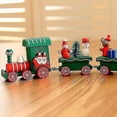 thumbnail image 2 of Cute Wooden Christmas Train Toys Set For Christmas Decorations, Green, 2 of 5