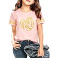 thumbnail image 2 of bravefron Girls Game Day Team Graphic Tee Short Sleeve Sporty Top for Young Athletes Casual Crew Neck Fan Shirt, 2 of 4