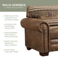 thumbnail image 2 of American Furniture Classics Microfiber Wild Horses Arm Chair in Brown, 2 of 12