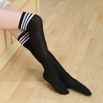 thumbnail image 4 of Black White Striped Long Socks Women Over Knee Thigh High Socks Over The Knee Stockings For Ladies Girls Warm Knee Socks, 4 of 6