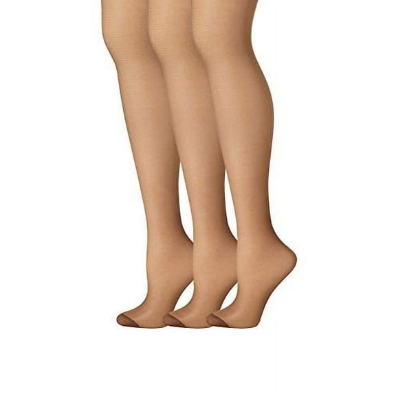 Silk Reflections Silky Sheer Control Top RT (Pack of 3) 3 Jet