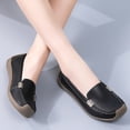 thumbnail image 3 of Penny Loafers for Women Thick Soft Sole Nonslip Driving Shoes Comfortable Casual Slip on Walking Shoes Moccasins Black Size 9, 3 of 7