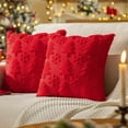 thumbnail image 4 of Jpxdew Christmas Pillow Covers Set,Tree Snowflake Embroidery 17.72x17.72in,Sofa Living Room Decor,Hidden Zipper Closure, 4 of 6