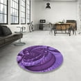 thumbnail image 4 of Ahgly Company Machine Washable Indoor Rectangle Transitional Bright Purple Area Rugs, 5' x 7', 4 of 7