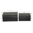 thumbnail image 3 of CosmoLiving by Cosmopolitan Geometric Black Glass Decorative Box with Hinged Lid, 2 Count, 3 of 8