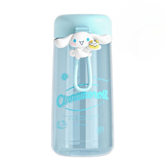 350ML Sanrio Kawaii Kuromi Cinnamoroll Water Bottle Transparent Straw Tritan Water Bottle Anime Pochacco Plastic Cup Home Gift