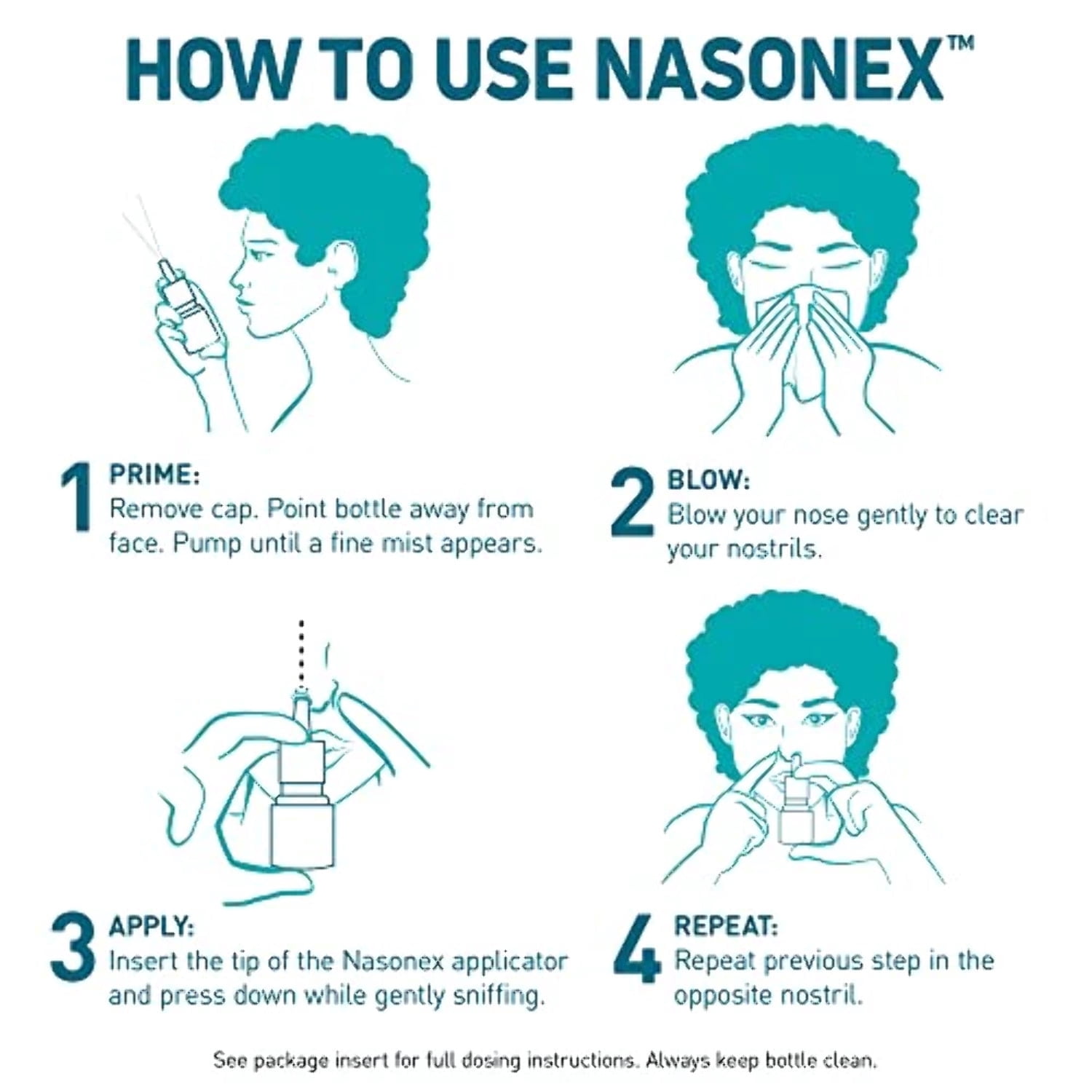 Nasonex 24HR Allergy Nasal Spray, 24 Hour Non Drowsy Allergy Medicine Twin Pack 2 x 120 spray *EN