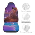 thumbnail image 5 of Sikiie Capybara Bathtub Fun Car Seat Protector 2 Pack Car Seat Cushion Mat, Car Seat Covers for SUV, Truck, Van, 5 of 7