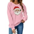 thumbnail image 5 of Fewfanhot Women's Sweatshirts Vintage Christmas Linend Sweaters Crewneck Oversized Long Sleeve Tops, 5 of 9