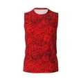 thumbnail image 6 of Lsque Red Rose Print Men's Cotton Blend Sleeveless Muscle Shirts (S-3XL)- Moisture Wicking, Odor Protection, UPF 30+,Medium, 6 of 8