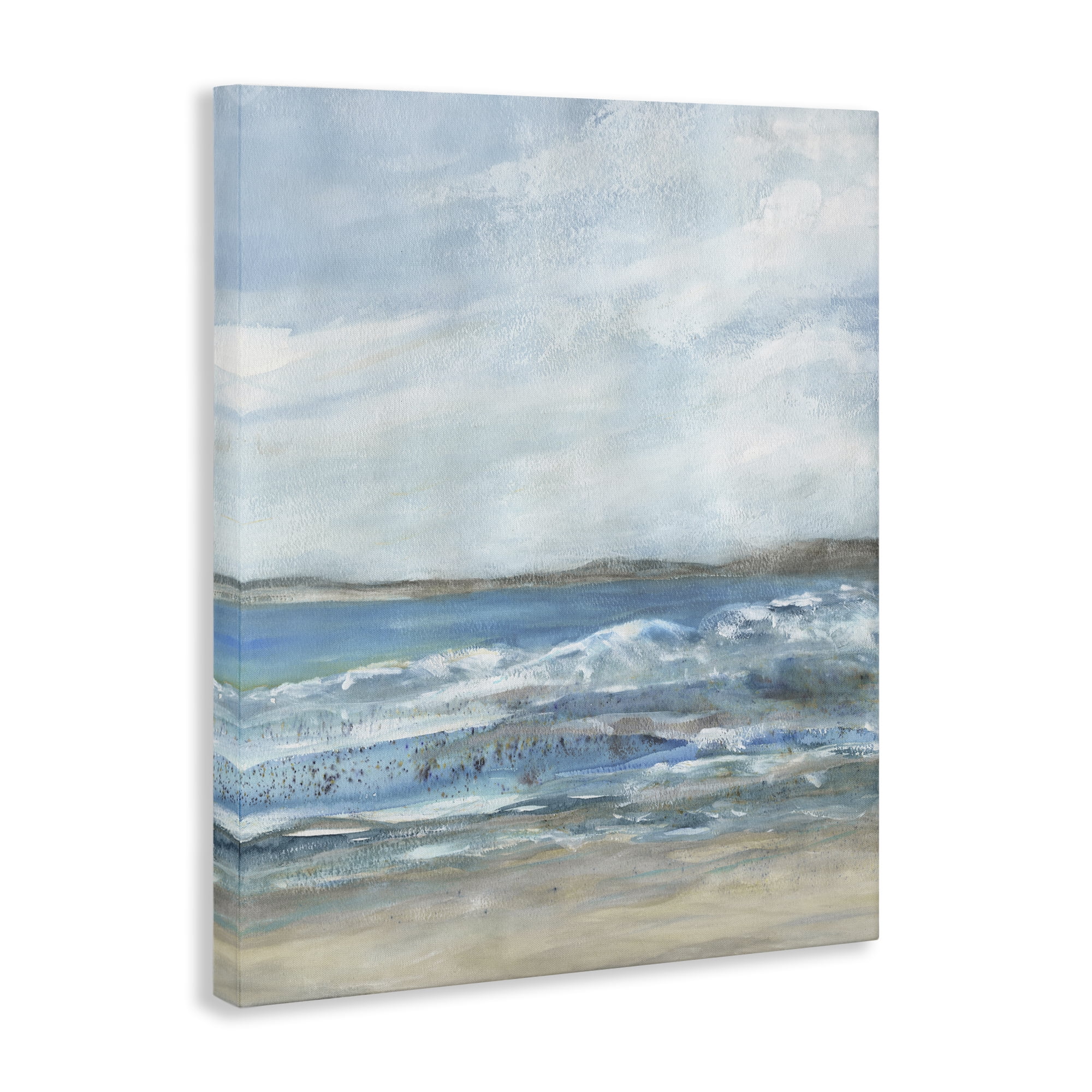 Stupell Industries Sandy Surf Beach Landscape & Nature Painting Wrapped Canvas Art Print Wall Art, 24 x 30