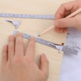 thumbnail image 4 of 3 PCS Machinist Ruler, 6 Inch 15 cm Pocket Ruler Flexible Precision Stainless Steel with Detachable Clips, 4 of 7