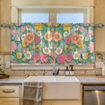 thumbnail image 2 of Yayeee Kitchen Curtains Set of 2 Light Filtering 57"x24" Over Sink Window Panels, Floral Pattern, 2 of 7