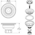 thumbnail image 4 of Elkay LKQS35WH Polymer Drain Fitting, Removable Basket Strainer and Rubber Stopper White, 4 of 4