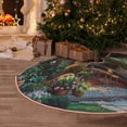 thumbnail image 5 of Rateoe Charming Garden Patio Pattern Christmas Tree Skirt with Ties, Christmas Tree Decorations, Farmhouse Christmas Decor Xmas Holiday Decorations-30", 5 of 6