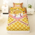 thumbnail image 3 of Castle Fairy Sport Baseball Bat Twin Sheets 3pcs, Ice Cream Drip Bedding, Light Blue Pink Yellow,1 Fitted Sheet, 1 Flat Sheet and 1 Pillowcase, 3 of 6