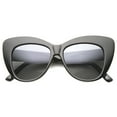 thumbnail image 1 of sunglassLA Female Women's Bold Oversize Frame Wide Temple Cat Eye Sunglasses 52mm (Black / Smoke) - 52mm, 1 of 4
