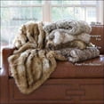 thumbnail image 3 of Best Home Fashion Wild Mannered Platinum Frost Fox Faux Fur Throw Blanket 60-in 58-in, 3 of 5
