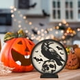 thumbnail image 4 of AKEGAMN Clearance! Halloween Decorations Indoor Glass Globe 6.3" Battery Operated LED Lights With Bat Pattern Black Halloween Decor For Table Home Halloween Decorations Indoor Glass Globe 6.3" Batte, 4 of 5