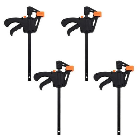 

Herrnalise Clearance under $10 91mm Wood Working Bar F Clamp Clamps Grip Ratchet Quick Release Fixed 4PC