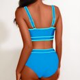 thumbnail image 5 of Atogsazn Women's High Waisted Bikini Sets Sporty Two Piece Swimsuits Color Block Cheeky High Cut Bathing Suits 01-Sky Blue XL, 5 of 7