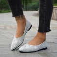 thumbnail image 2 of DXOUPM Chaussures à Enfiler pour Femmes Chaussures de Marche Confortables Mignonnes Dames Mocassins Portatifs à Petit Talon Compensé, 2 of 3