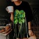 thumbnail image 2 of Blusa informal de manga corta con cuello redondo y manga corta para mujer con estampado del día de San Patricio Pompotops hkajfhjk460271, 2 of 6