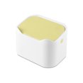 thumbnail image 1 of Cubo de basura de escritorio de plástico con tapa Cubo de basura de doble capa Cubo de basura pequeño para exteriores Dormitorio Cocina Almacenamiento y organización del hogar Blanco amarillo Yuarrent HA011433-03, 1 of 6