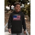 thumbnail image 2 of Independence Day Brush Flag Hoodie Juniors -Image by Shutterstock,  Small, 2 of 4