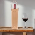 thumbnail image 1 of RENACLIPY Bolsa Portátil Para Vino Color Marrón Con Asa De PU Y Tela Resistente Para Transporte Y Regalo, 1 of 7