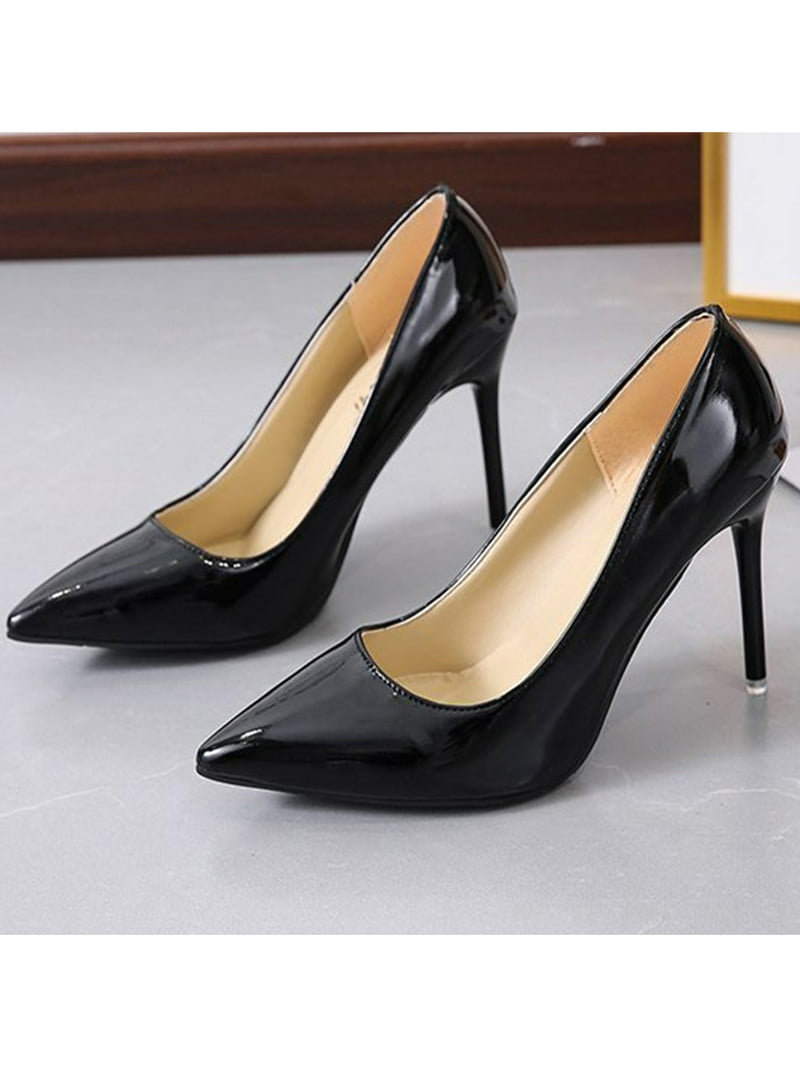 High Heels for Women Closed Toe Stillettos Heel Dress Shoes Black 4.5 - Walmart.com High Heels for Women Closed Toe Stillettos Heel Dress Shoes Black 4.5 - Walmart.com