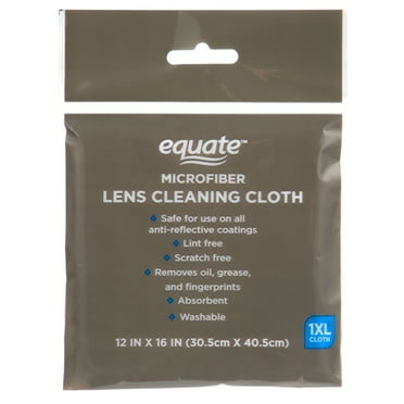 Equate 12x16 Inch Microfiber Lens Cleaning Cloth, XL