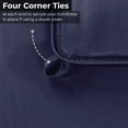 thumbnail image 4 of Superior Solid Comforter Down Alternative Bedding, Queen, Navy Blue, 4 of 13