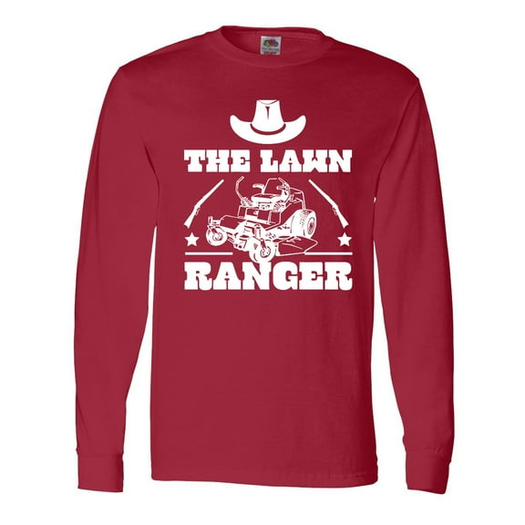 Inktastic Father's Day the Lawn Ranger with Mower Long Sleeve T-Shirt